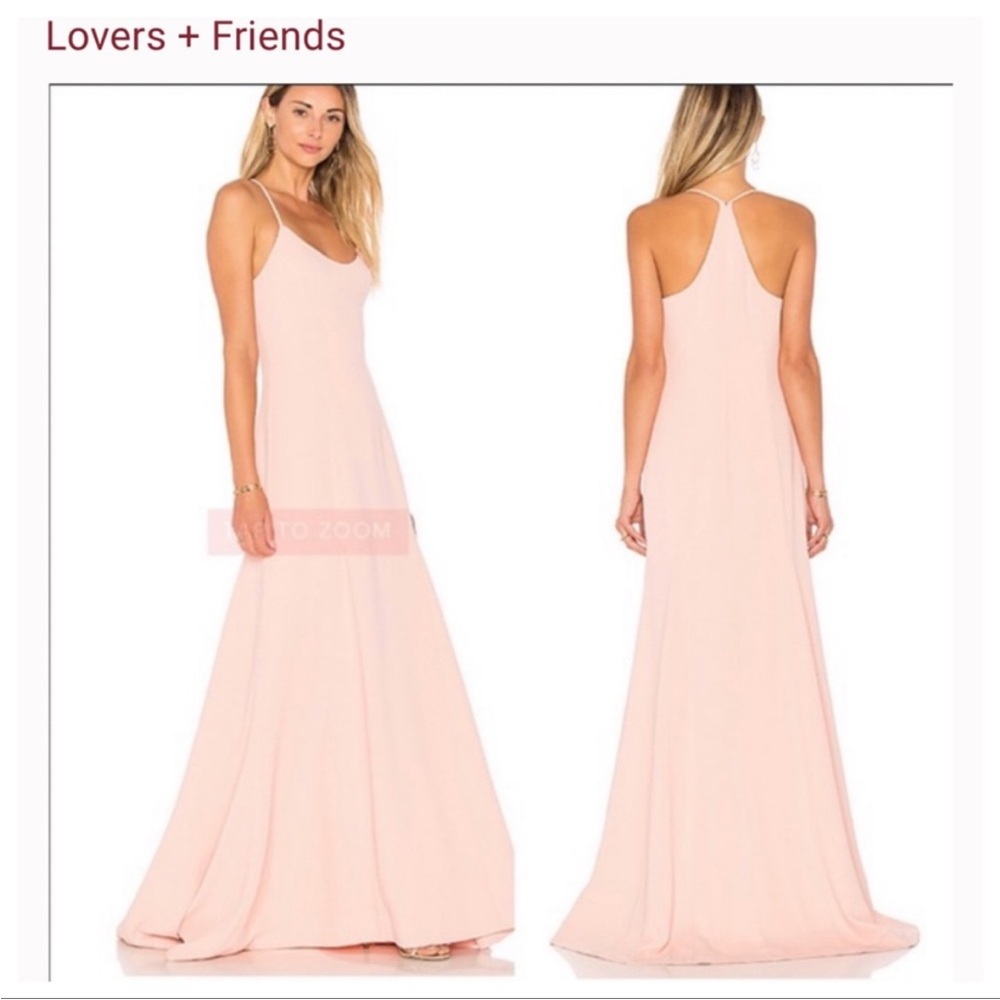 Lovers + Friends Blush Backless Maxi Dress